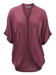 WSK1528 Womens Short Sleeve Open-Front Batwing Cardigan