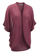 WSK1528 Womens Short Sleeve Open-Front Batwing Cardigan