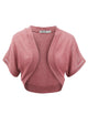 WSK1529 Womens Short Sleeve Shrug Open Cardigan