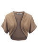 WSK1529 Womens Short Sleeve Shrug Open Cardigan