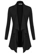 WSK2105 Women's Drape Front Open Cardigan Long Sleeve Irregular Hem
