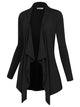 WSK2105 Women's Drape Front Open Cardigan Long Sleeve Irregular Hem