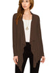 WSK2105 Women's Drape Front Open Cardigan Long Sleeve Irregular Hem