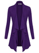 WSK2105 Women's Drape Front Open Cardigan Long Sleeve Irregular Hem