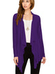 WSK2105 Women's Drape Front Open Cardigan Long Sleeve Irregular Hem