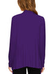 WSK2105 Women's Drape Front Open Cardigan Long Sleeve Irregular Hem