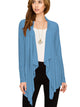 WSK2105 Women's Drape Front Open Cardigan Long Sleeve Irregular Hem