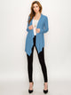 WSK2105 Women's Drape Front Open Cardigan Long Sleeve Irregular Hem