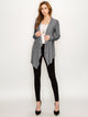 WSK2105 Women's Drape Front Open Cardigan Long Sleeve Irregular Hem