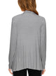 WSK2105 Women's Drape Front Open Cardigan Long Sleeve Irregular Hem