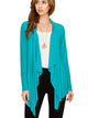 WSK2105 Women's Drape Front Open Cardigan Long Sleeve Irregular Hem