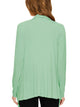 WSK2105 Women's Drape Front Open Cardigan Long Sleeve Irregular Hem