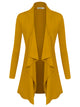 WSK2105 Women's Drape Front Open Cardigan Long Sleeve Irregular Hem