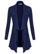 WSK2105 Women's Drape Front Open Cardigan Long Sleeve Irregular Hem