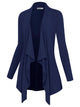 WSK2105 Women's Drape Front Open Cardigan Long Sleeve Irregular Hem