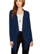 WSK2105 Women's Drape Front Open Cardigan Long Sleeve Irregular Hem