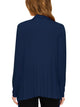 WSK2105 Women's Drape Front Open Cardigan Long Sleeve Irregular Hem