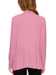 WSK2105 Women's Drape Front Open Cardigan Long Sleeve Irregular Hem