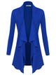 WSK2105 Women's Drape Front Open Cardigan Long Sleeve Irregular Hem