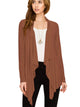 WSK2105 Women's Drape Front Open Cardigan Long Sleeve Irregular Hem