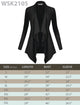 WSK2105 Women's Drape Front Open Cardigan Long Sleeve Irregular Hem