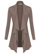 WSK2105 Women's Drape Front Open Cardigan Long Sleeve Irregular Hem