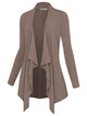 WSK2105 Women's Drape Front Open Cardigan Long Sleeve Irregular Hem