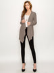 WSK2105 Women's Drape Front Open Cardigan Long Sleeve Irregular Hem