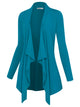 WSK2105 Women's Drape Front Open Cardigan Long Sleeve Irregular Hem