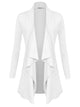WSK2105 Women's Drape Front Open Cardigan Long Sleeve Irregular Hem