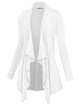 WSK2105 Women's Drape Front Open Cardigan Long Sleeve Irregular Hem
