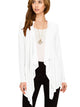 WSK2105 Women's Drape Front Open Cardigan Long Sleeve Irregular Hem