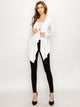WSK2105 Women's Drape Front Open Cardigan Long Sleeve Irregular Hem