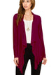 WSK2105 Women's Drape Front Open Cardigan Long Sleeve Irregular Hem