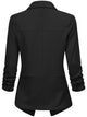 WSK2324 Women 3/4 Sleeve Blazer Open Front Cardigan Jacket Work Office Blazer