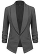 WSK2324 Women 3/4 Sleeve Blazer Open Front Cardigan Jacket Work Office Blazer