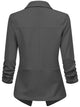 WSK2324 Women 3/4 Sleeve Blazer Open Front Cardigan Jacket Work Office Blazer