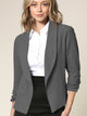 WSK2324 Women 3/4 Sleeve Blazer Open Front Cardigan Jacket Work Office Blazer
