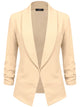 WSK2324 Women 3/4 Sleeve Blazer Open Front Cardigan Jacket Work Office Blazer
