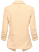 WSK2324 Women 3/4 Sleeve Blazer Open Front Cardigan Jacket Work Office Blazer