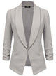 WSK2324 Women 3/4 Sleeve Blazer Open Front Cardigan Jacket Work Office Blazer