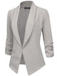 WSK2324 Women 3/4 Sleeve Blazer Open Front Cardigan Jacket Work Office Blazer