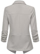 WSK2324 Women 3/4 Sleeve Blazer Open Front Cardigan Jacket Work Office Blazer