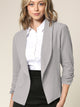 WSK2324 Women 3/4 Sleeve Blazer Open Front Cardigan Jacket Work Office Blazer