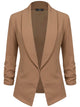 WSK2324 Women 3/4 Sleeve Blazer Open Front Cardigan Jacket Work Office Blazer
