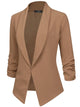 WSK2324 Women 3/4 Sleeve Blazer Open Front Cardigan Jacket Work Office Blazer