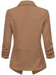 WSK2324 Women 3/4 Sleeve Blazer Open Front Cardigan Jacket Work Office Blazer