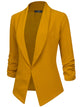 WSK2324 Women 3/4 Sleeve Blazer Open Front Cardigan Jacket Work Office Blazer