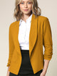 WSK2324 Women 3/4 Sleeve Blazer Open Front Cardigan Jacket Work Office Blazer