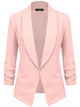 WSK2324 Women 3/4 Sleeve Blazer Open Front Cardigan Jacket Work Office Blazer